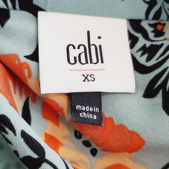 Cabi Aqua Mist Maya V-Neck Shift Mini Dress, Floral Print, Sz XS - Picture 10 of 11